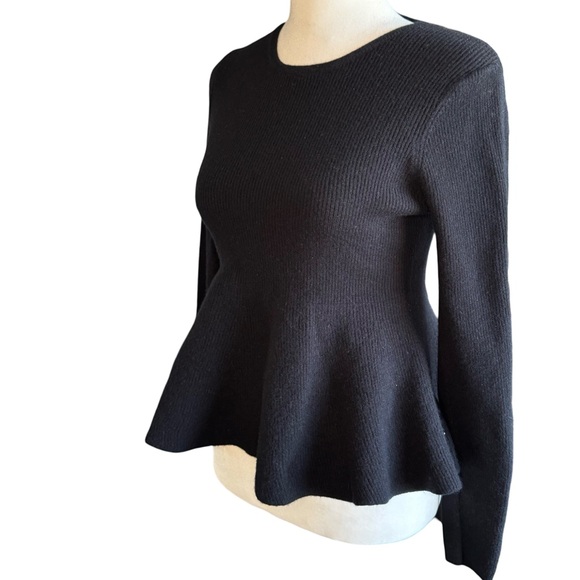Rare Wool Black Sweater Sz M - Picture 2 of 11